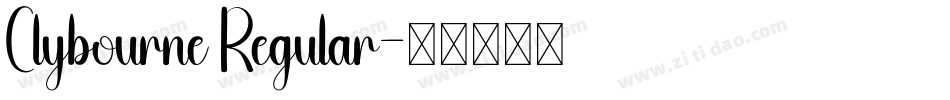 Clybourne Regular字体转换